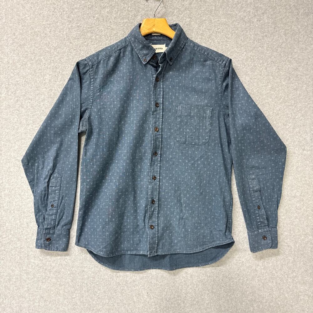 Taylor Stitch The Jack Everyday Blue Cotton Long Sleeve Button Down Shirt Men 38
